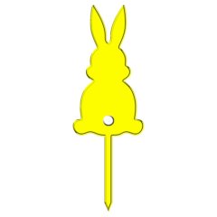 Топпер декоративный акриловый "Зайка с пушистым хвостом" Золото ТСК65