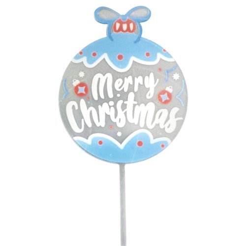 Топпер декоративный акриловый "Новогодний шарик "Merry Christmas"" 