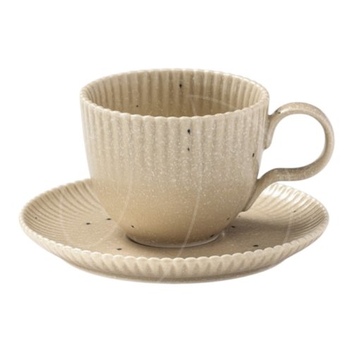 Набор чашка и блюдце Фарфор Бежевый 10473046