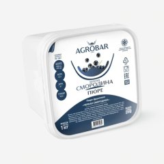 Пюре замороженное AGROBAR Чёрная смородина 1 кг 