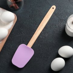 Лопатка силиконовая с деревянной ручкой 28 см 1057157, 3629873    