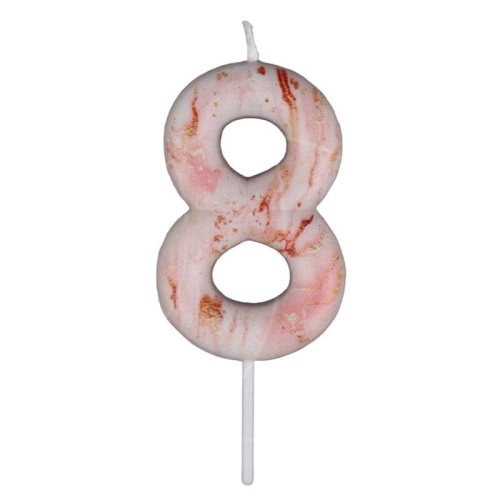Свеча декоративная Цифра "8" Мрамор 7695900, 6990837