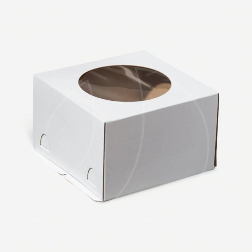Коробка для торта с окном белая 30х30х19 см ForG STANDARD I W W 300*300*190 S; 4419150   