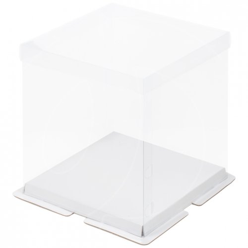 Коробка для шоколадной фигурки/кулича белая 15х15х20 см 022190, 022074