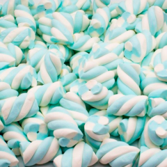 Маршмеллоу "Косички бело-голубые со вкусом ванили" 100 г 