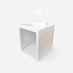 Коробка для кулича белая 15х15х18 см КУ-544    КУ-00544