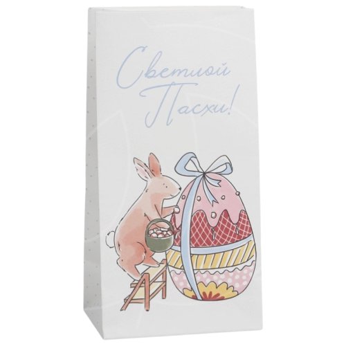 Пакет бумажный для сладостей "Пасхальный кролик" 10×19,5×7 см 7355718