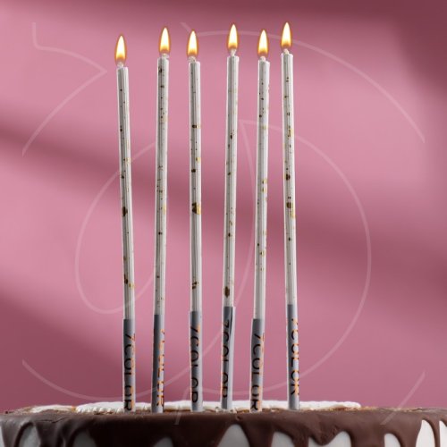 Свечи декоративные Белый и золото 16,5 см 6 шт 7003968, Свеч-41