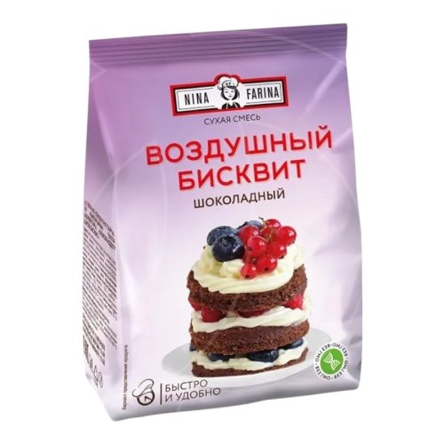 Смесь для приготовления бисквита воздушного шоколадного Nina Farina 300 г 