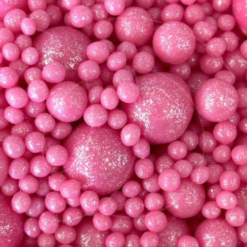 Посыпка кондитерская из дутого риса жемчуг "Розовый микс" 50 г 105