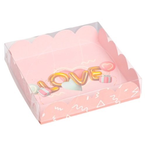 Коробка для сладостей "Воздушная любовь" 13x13x3 см 7155175