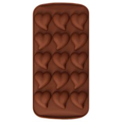 Форма силиконовая для шоколада "Сердце с хвостиком" 15 шт 2854631