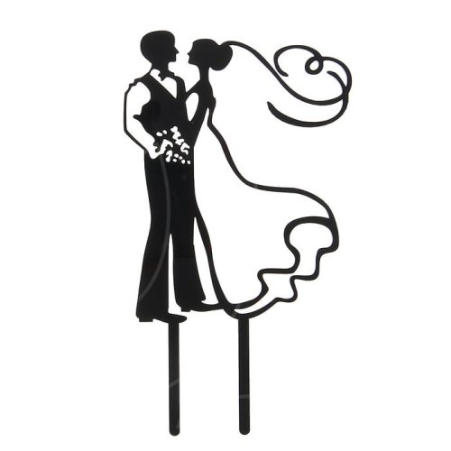 Топпер декоративный акриловый "Объятия" Чёрный 1680129